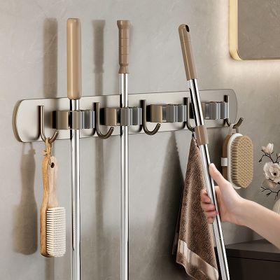 ▤ Hanging clamp frame foam mop from bathroom toilet card punching hook buckle fixed broom buy object to receive the rack