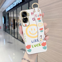 เคสสำหรับหัวเหว่ยโทรศัพท์พร้อมส่ง Honor 90 5G Honor 90 Lite 5G ขอบสี่เหลี่ยมลายการ์ตูนเด็กผู้หญิงนุ่มเคสโทรศัพท์ชุบหรูหราเคสโทรศัพท์แบบนิ่ม