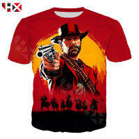 2023 NewPopular เกม Red Dead Redemption 2 T เสื้อผู้ชายผู้หญิง3D พิมพ์ T เสื้อ Casual Streetwear สไตล์แขนสั้นเสื้อ U045