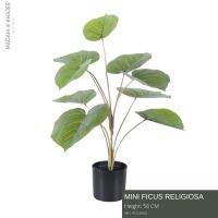 Mini Ficus Religiosa  Height 56 cm.บอนหัวใจ 56 ซม.ต้นไม้ปลอมเกรดพรีเมี่ยมเพื่อการตกแต่ง ต้นไม้ประดิษฐ์ตกแต่งบ้าน คอนโด ไม้มงคล