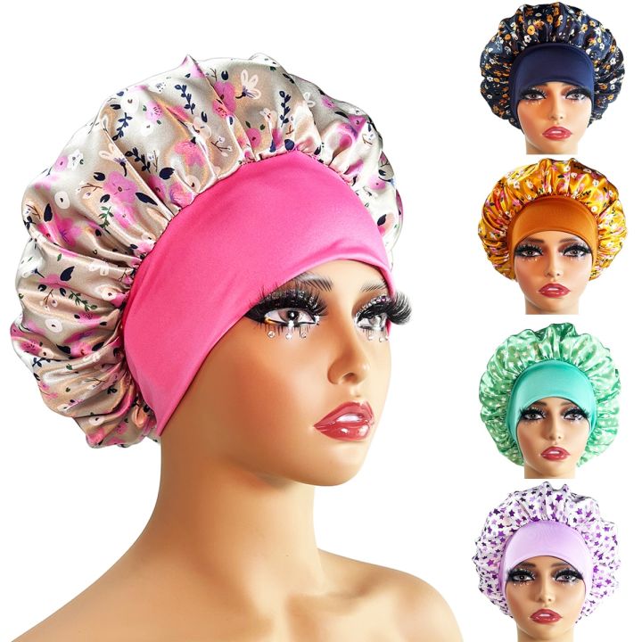 new-silk-sleeping-cap-night-hat-head-cover-bonnet-satin-cheveux-nuit-for-curly-hair-care-women-beauty-maintenance-designer-towels