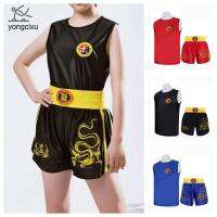 YONGCIXU การต่อสู้ฟรี Mma muay Thai กางเกงขาสั้นและเสื้อยืด กางเกงวูซู เสื้อผ้านักสู้ ชุดมวยเตะมังกร กีฬากีฬากีฬา เครื่องแบบ Sanda สำหรับผู้หญิง