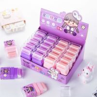 Kawaii Little Girl Roller Rubber Eraser Pencil Erasers Novelty School Office Supplies Student Prizes Cute Eraser Gift Stationery