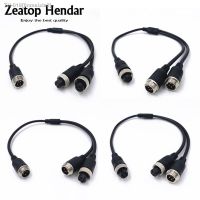 ✙ 1Pcs 4 Types M12 4Pin Aviation Head to Aviation Head Male / Female Extension Y Splitter Cable Adapter for CCTV Camera Connector