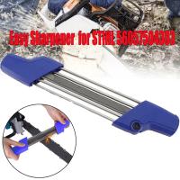 2 In 1 Easy Chainsaw Chain Blue File Fast Chain Sharpener โลหะ Saw Sharpener 3/8P Whetstone Sharpening 4.0มม. เครื่องมือ