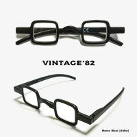 แว่นสายตายาว Vintage82 แว่นอ่านหนังสือ ทรงเหลี่ยมเล็ก สีดำด้าน ขาแว่นเป็นขาสปริง