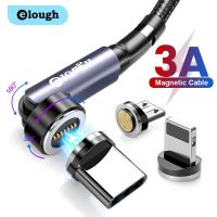 ۩✐ Elough 540 Rotate Magnetic Cable 3A Fast Charging Micro USB Type C Cable For iPhone Xiaomi Magnetic Charger Phone Data USB Cord