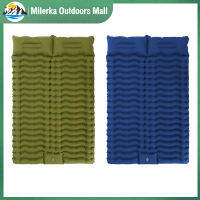 Milerka Outdoors Mall】พรมเบาพิเศษแผ่นนอนแคมปิ้งคู่พร้อมที่สูบลงโดยใช้เท้าในตัวและแผ่นรองนอนหมอนเป่าลมสำหรับเดินป่าตั้งแคมป์