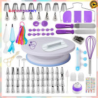 【CP】137pcs ชิ้นชุดเครื่องมือตก แต่งเครื่องมืออบ Piece Cake Turntable Set Decorating Tools Baking Tools