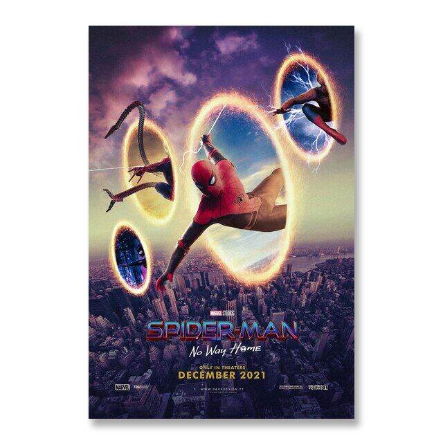 เวนเจอร์สฮีโร่ภาพวาดผ้าใบ-spider-man-no-way-home-โปสเตอร์และภาพพิมพ์-wall-art-สำหรับห้องนั่งเล่นตกแต่งผนัง-cuadros