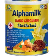 Sữa bột ALPHAMILK NANO CURCUMIN NẤM LIM XANH tăng sức đề kháng