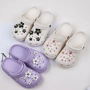 14pcs Faux Pearl & Butterfly Decor Shoe Decoration, Plastic Shoe  Decorations For Clogs