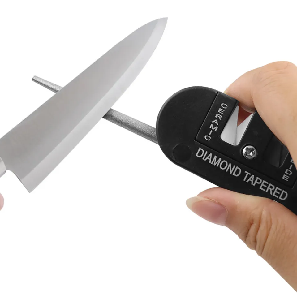1pc Portable Edc Sharpening Tool Multi-functional Outdoor Tungsten Steel  Sharpening Rod Knife Sharpener