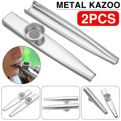 ；。‘【； 2Pcs Metal Kazoo Musical Instrument High Quality Harmonica Mouth Flute Portable Kazoo Flutes Good Companion For Guitar