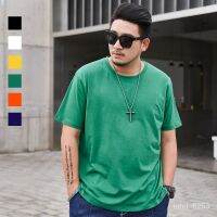 CODhuanglan212 ?Summer Menswear Ultra Large plus Size Short SleeveTT-shirt Loose Large Size Cotton T-shirt Overweight Man Solid Color B