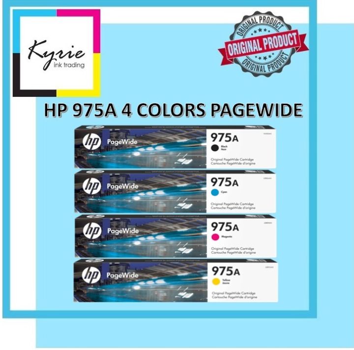 Hp 975a Original Pagewide Cartridge Set Of 4 Colors Blackcyanyellowmagenta Lazada Ph 