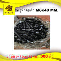 น๊อตหัวจม ขนาด M6x40 mm.หัวหกเหลี่ยม เกลียวตลอด น๊อตลำโพง น๊อตยึดลำโพง อุปกรณ์ยึดลำโพง อุปกรณ์ทำโพง อะไรลำโพง 1 กล่องจำนวน  300 ตัว