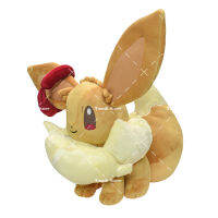 Dynamax Eevee ตุ๊กตาตุ๊กตา Pokemoned ดาบและโล่ยัดไส้ของเล่นน่ารักยักษ์เอลฟ์เด็กเด็กของขวัญของขวัญวันเกิด