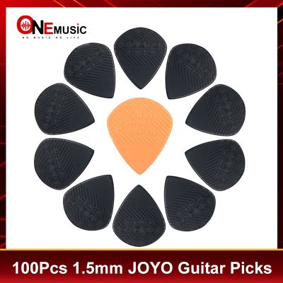 100pcs/lot JOYO Guitar Pick Never Give Up Dreams 1.5mm Thinckness Black/Orange