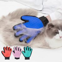 Pet Hair Remover Glove Gentle Cat Dog Grooming Glove Deshedding Brush Bath Cleaning Massage Comb Grooming Supplies for Dogs Cats Brushes  Combs