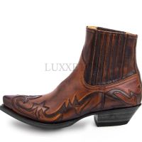 2023 Western Cowboy Boots for Men Women Plus Size 35-48 Embroidery Design Pointed Shoes Mens Ankle Boots Unisex Leather Boots