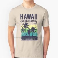 Hawaii T Shirt Pure Cotton Hawaii Surfing Paradise Surf Surfing Water Sports Escape Windsurfer Windsurfing