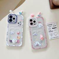 3D Sanrio Hello Kitty Pochacco Cinnamoroll Phone Cases For iPhone 14 13 12 11 Pro Max XR Plus Soft Silicone Wallet Card Holder