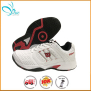 Giày tennis wilson dành cho nam màu trắng đỏ, thiết kế bề mặt thoáng khí