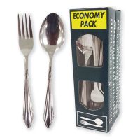 ช้อนส้อมสแตนเลส หนา 1.3 มม. แพ็ค 12 คู่ : Stainless Steel Cutlery 1.3 mm x 12 Pairs