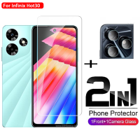 2IN1ปกป้องหน้าจอสำหรับโทรศัพท์ด้านหน้า Infinix Hot 30 2023 Infinix Hot30 2023คลุมทั้งหมด9ชั่วโมงกระจกนิรภัยฟิล์มป้องกันป้องกันหน้าจอกล้องหลังฟิล์มเลนส์