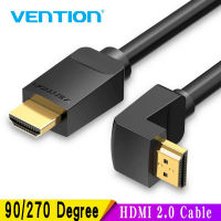 Vention สาย HDMI 4พัน HDMI 2.0สาย HDMI 90270องศามุมอะแดปเตอร์สำหรับ Apple  PS4 S Plitter วิดีโอเสียง90องศาสาย HDMI