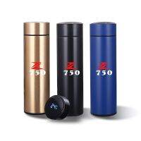 Car Style Smart LED Temperature Display Thermos Mug 500Ml Travel Sports Bottles With Logo for Kawasaki Z750 Z 750