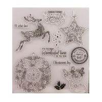 Christmas Elements Clear Stamp Cling Seal DIY Scrapbook Embossing Album Decor