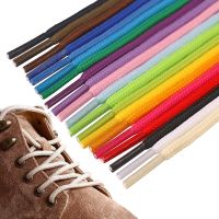 1Pair Round Shoelaces Polyester Solid Martin Boot Shoelace Casual Sports Boots shoes Lace 80cm/120cm/150cm Multiple Colors 4mm