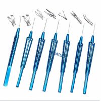 eChenZiWoDianZiKeJiYo Titanium Alloy Capsulorhexis Tweezer Ophthalmic Forceps 23G Intraocular Virtreo-Retinal Veterinary Ophthalmic Micro Instruments