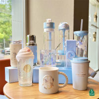 Starbuck Cup 2022 Summer Coffee Paradise Carousel Ice Cream Mark ถ้วยฟางสแตนเลสหุ้มฉนวน