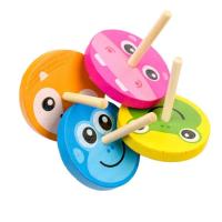 1pc Kids Wood Gyro Toys for Children Adult Relief Stress Desktop Spinning Top Toys Kids Birthday Christmas Gifts Random Color