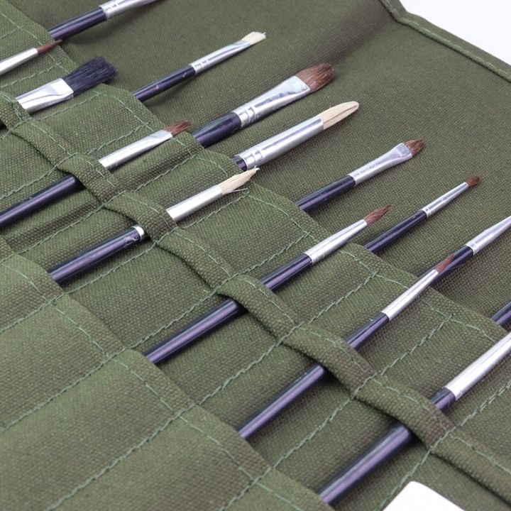 skyists-art-multifunctional-22-30-holes-canvas-pen-curtain-amp-15pcs-brushes-insert-pen-roll-up-bag-case-pencil-storage-bag-1508