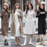 [ Oslo Knitted Dress ] 4 สี I เดรสไหมพรมคอเต่า เดรสไหมพรมยาว เดรสยาว ผ้าเรียบ