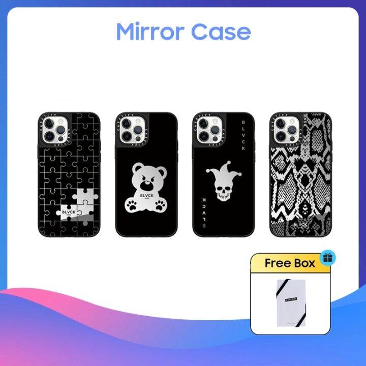 Original Casetify BLVCK Evil Teddy Bear Mirror Hard impact Case Cover