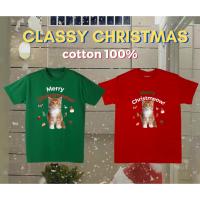 เสื้อยืดสกรีนลายคริสมาสต์ Cly Color Christmas สุดน่ารัก ราคาถูกS-5XL