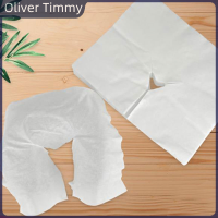 Oliver Timmy หมอนรองศีรษะผ้าใยสังเคราะห์แบบใช้แล้วทิ้งเตียงซาลอนผ้าคลุมโต๊ะสปาเพื่อความงาม