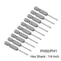 【cw】 UXCELL 10pcs PH00 PH1 1/4-Inch Shank Phillips Magnetic Screw Driver Bits 50mm Length S2 Screwdriver Set