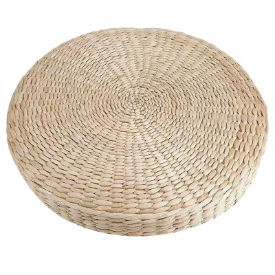 Round Straw Chair Seat Mat Grass Cushion Pad Beige Handmade Weave Floor Pillow Mat Yoga Decor 40X40cm