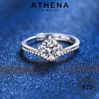 ATHENA JEWELRY เงิน เกาหลี แท้ ผู้หญิง แฟชั่น ต้นฉบับ 925 มงกุฎสุดคลาสสิค แหวน Silver เครื่องประดับ เครื่องประดับ มอยส์ซาไนท์ไดมอนด์ R1048