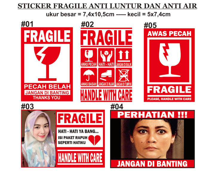 Stiker Fragile Isi 50pcs Lazada Indonesia