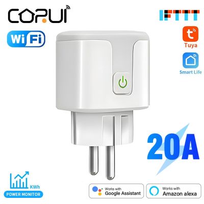 ✗ CoRui 10/16A EWeLink/Tuya WiFi Smart Plug EU/UK/US/BR Socket Adaptor With/Without Power Monitor Timer Plug Remote Voice Control