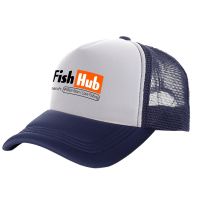 หมวกแก๊ปทรัคเกอร์ปลาฮับผู้ชาย Topi Memancing ตลกหมวกเบสบอลฤดูร้อน MZ-499หมวกตาข่ายตาข่าย Unisex