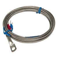 New Product FTARR02 PT100 Type 2M Metal Screening Cable 6Mm Diameter Hole Ring Head RTD Temperature Sensor WZPT