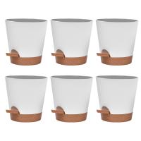 Flowerpot Plant Pots Plastic 6 Inch Self Watering Planters with Drainage Hole, Planters for All House Plants, Succulents,Snake Plant 5Pcs